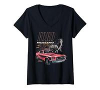 Mujer Ford - Mustang - Caballo Camiseta Cuello V