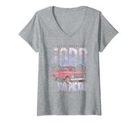 Mujer Ford Trucks F-100 Pickup Retro Camiseta Cuello V