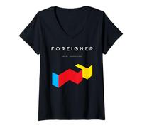 Mujer Foreigner Agent Provocateur Album Cover Vintage Band Camiseta Cuello V