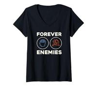 Mujer Forever Enemies Enemigos eternos El socialismo no funciona Camiseta Cuello V