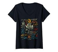 Mujer Fórmulas Matemáticas 18 Años Cumpleaños Niña Niño Camiseta Cuello V