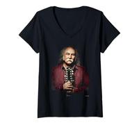 Mujer Foto de 12 Cuerdas de David Crosby por Michael Grecco Camiseta Cuello V