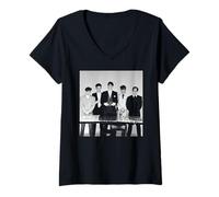 Mujer Foto de la Banda de Tony Hadley de la era verdadera del Ballet Spandau 1983 Camiseta Cuello V
