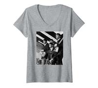 Mujer Foto de The Beatles Thank Your Lucky Stars Band, 1963 Camiseta Cuello V