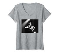 Mujer Foto en Vivo de Devo Mark Mothersbaugh por Martin O'Neill Camiseta Cuello V