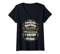 Mujer Fotógrafa Maravillosa Regalo Original Amante La Fotografia Camiseta Cuello V