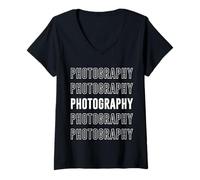 Mujer fotografía Camiseta Cuello V