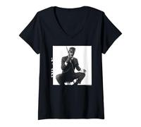 Mujer Fotografía de Archivo de Rat Pack Cantante Sammy Davis Jr Duffy Camiseta Cuello V