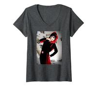 Mujer Fotografía de Steve Strange Visage, vocalista Principal Chris Duffy Camiseta Cuello V