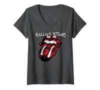 Mujer Fotos oficiales de los Rolling Stones Exile Tongue Camiseta Cuello V