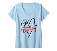 Mujer Found Her Cowboy Bachelorette Party Nashville Cowgirl Bridal Camiseta Cuello V