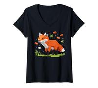 Mujer Fox Made from Bricks with a Bold Geometric Look Camiseta Cuello V