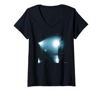 Mujer Frank Sinatra en la Silueta del Escenario por Michael Grecco Camiseta Cuello V