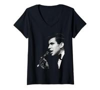 Mujer Frank Sinatra Jr. Actor Sentimental por ti 1964 Camiseta Cuello V