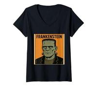 Mujer Frankenstein Camiseta Cuello V