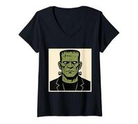 Mujer Frankenstein Camiseta Cuello V