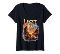 Mujer Franz Liszt Compositor Camiseta Cuello V