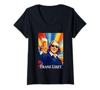 Mujer Franz Liszt Compositor Camiseta Cuello V