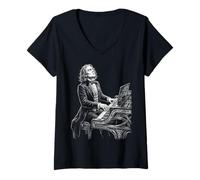 Mujer Franz Liszt Compositor Pianista Camiseta Cuello V