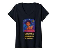 Mujer Frase de Henry Quinta Noche de Shakespeare Little Touch Camiseta Cuello V