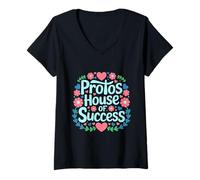 Mujer Frases Motivacionales para el Éxito, Comunidad de Vibras Camiseta Cuello V