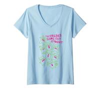 Mujer Freaks Come out At Night Camiseta Cuello V