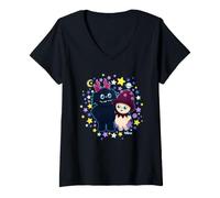 Mujer Fred & Sombrío En Magical Tulipop Camiseta Cuello V