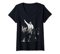 Mujer Freddie Mercury en Queen Friends será una sesión de Video Camiseta Cuello V