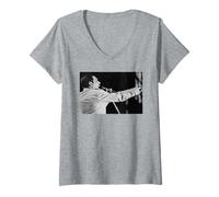 Mujer Freddie Mercury Live Queen St James 'Park On Magic Tour 1986 Camiseta Cuello V