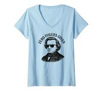 Mujer Frederic Chopin Zero Fugues Given, Música Clásica Divertida Camiseta Cuello V