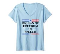 Mujer Free Press Free Speech Big Fan of Freedom of Speech Protest Camiseta Cuello V