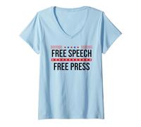 Mujer Free Speech Free Press Protest Freedom of Speech Resistance Camiseta Cuello V
