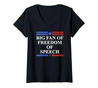 Mujer Freedom of Speech Protest Big Fan of Free Speech Free Press Camiseta Cuello V