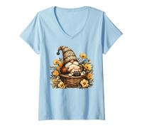 Mujer French Bulldog In Dog Basket For Dog Lover Frenchie Grandma Camiseta Cuello V