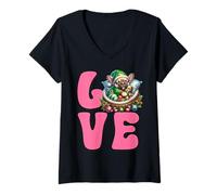 Mujer Frenchie Puppy Must Haves For Girls Who Love Christmas Camiseta Cuello V