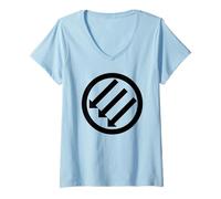Mujer Frente de Hierro - Las Tres Flechas - contra el Fascismo Camiseta Cuello V