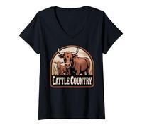 Mujer Fresh Farm Milk Dairy Cow Calf Animal Cattle Farmer Camiseta Cuello V