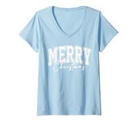 Mujer Fresh Merry Christmas Sport Camiseta Cuello V