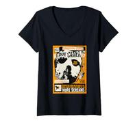Mujer Friday the 13th Happy Camping Halloween Camiseta Cuello V