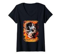 Mujer Friday The 13th Jason Goes to Hell Poster Camiseta Cuello V