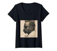 Mujer Friedrich Nietzsche ECCE Homo Filósofo Filosofía Pensador Camiseta Cuello V