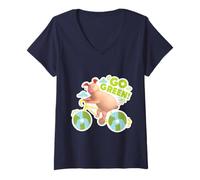 Mujer Friends. Go Green #2 Camiseta Cuello V