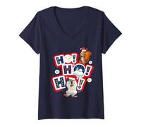 Mujer Friends. Ho-ho-ho! Camiseta Cuello V