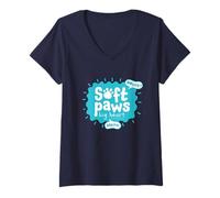 Mujer Friends. Soft Paws Camiseta Cuello V