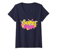 Mujer Friends. Super Mum Camiseta Cuello V