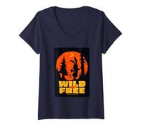 Mujer Friends. Wild and Free Camiseta Cuello V