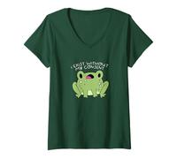 Mujer Frog abraza a su introvertido interior,Yo existo sin mi consentimiento Camiseta Cuello V