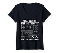 Mujer FTIR Transformada de Fourier Espectroscopía Infrarroja Camiseta Cuello V