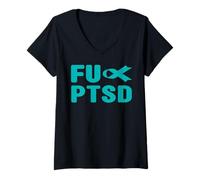 Mujer Fu PTSD Shirt - Concientización sobre el Trastorno de estrés postraumático Camiseta Cuello V
