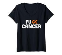Mujer Fuck Cancer Tshirt - FU Cancer T Shirt Fuck Cancer Awareness Camiseta Cuello V